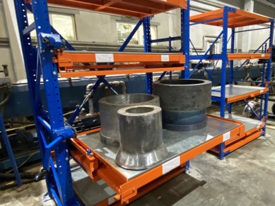 Стеллажи с выкатными платформами